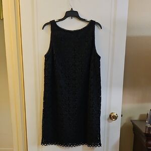 Kate Spade Black Sleeveless Sheath Midi Dress